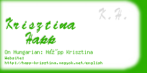 krisztina happ business card